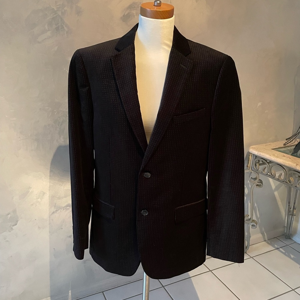 Alfani - Slim Fit Black Velvet 2-button Fully-lined Blazer
